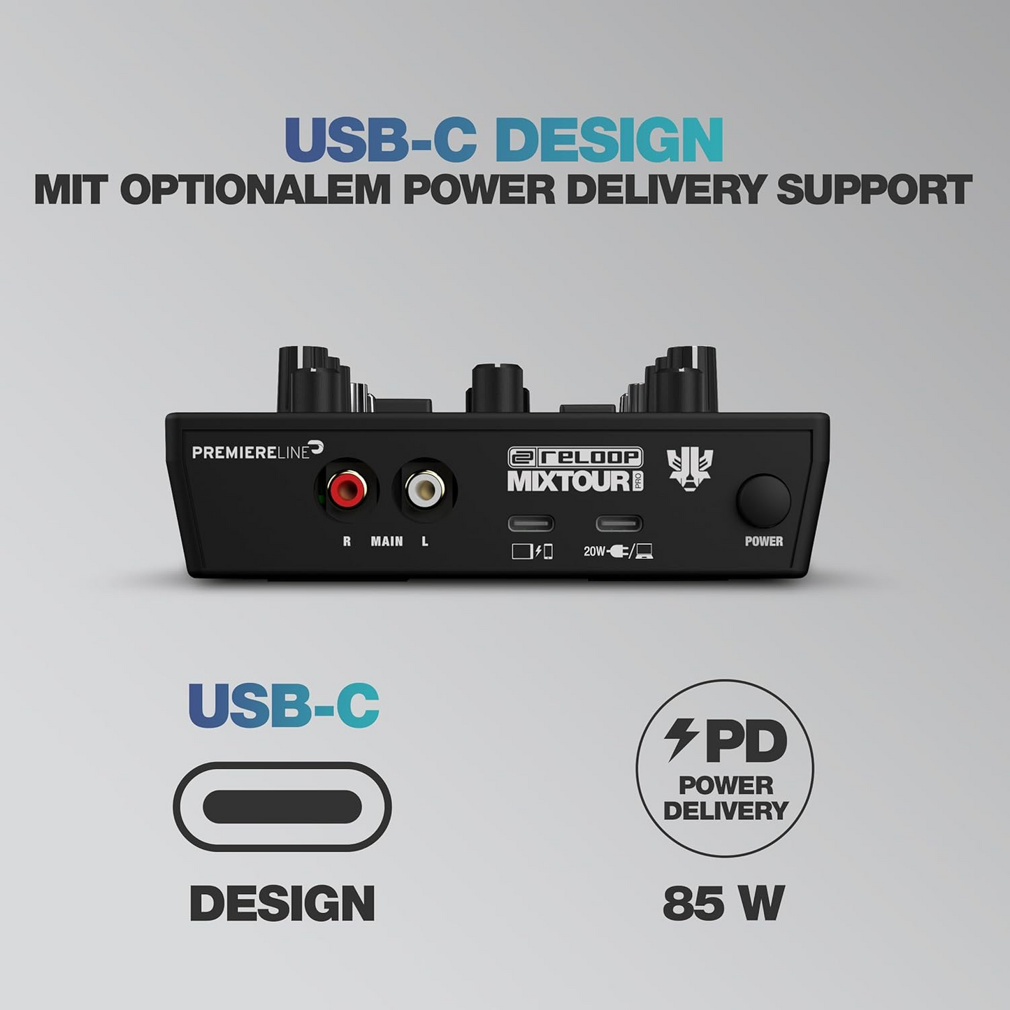 Reloop Mixtour Pro 4-Deck All-in-one | Portable DJ Mixer