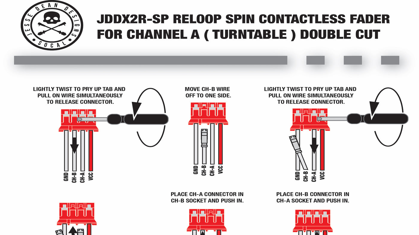 JDD RELOOP SPIN CONTACTLESS FADER "DOUBLE CUT" MOD OPEN FORMAT