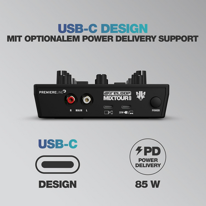 Reloop Mixtour Pro 4-Deck All-in-one | Portable DJ Mixer